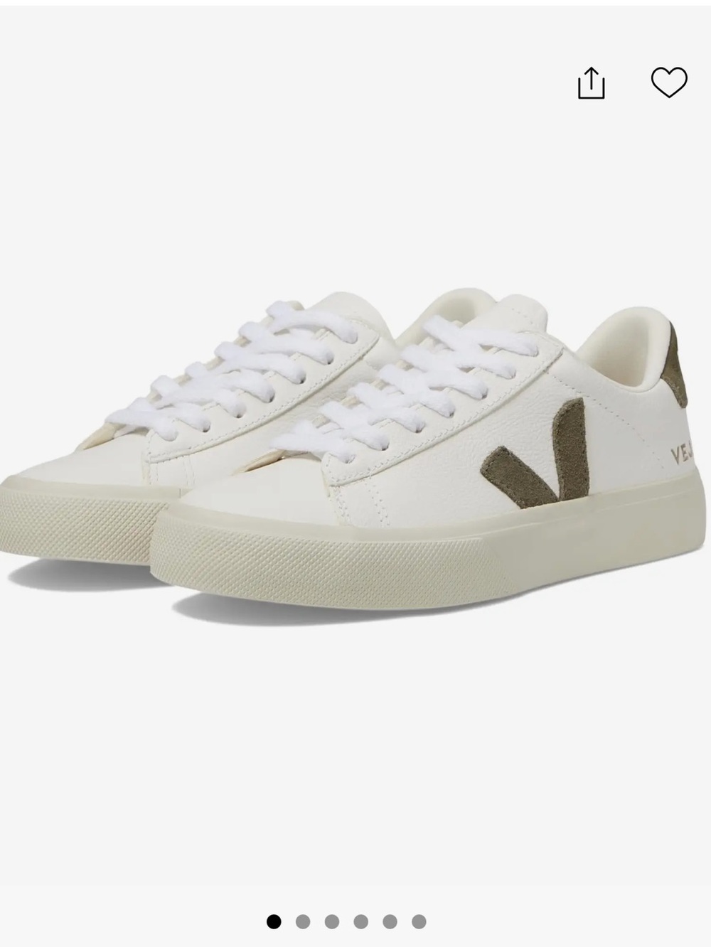 VEJA Campo white and green